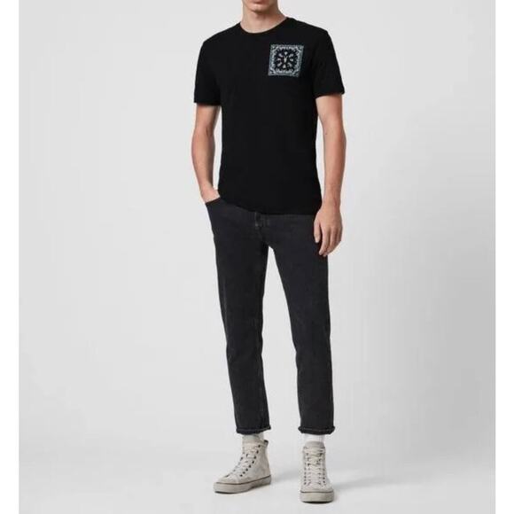 All Saints Badmanna Printed Tee Shirt In Black Size Small - Picture 4 of 12